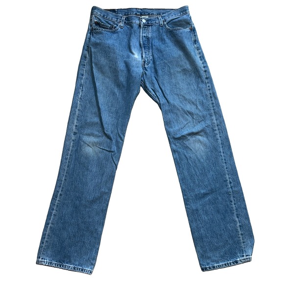 Levi's Other - Vintage 90s Levis 501 Blue Button fly Denim Jeans 36x34